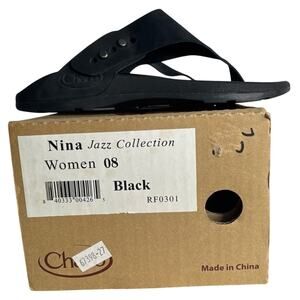 Chaco Nina Jazz Collection Sandals Black Adjustable Comfort Outdoor size 8